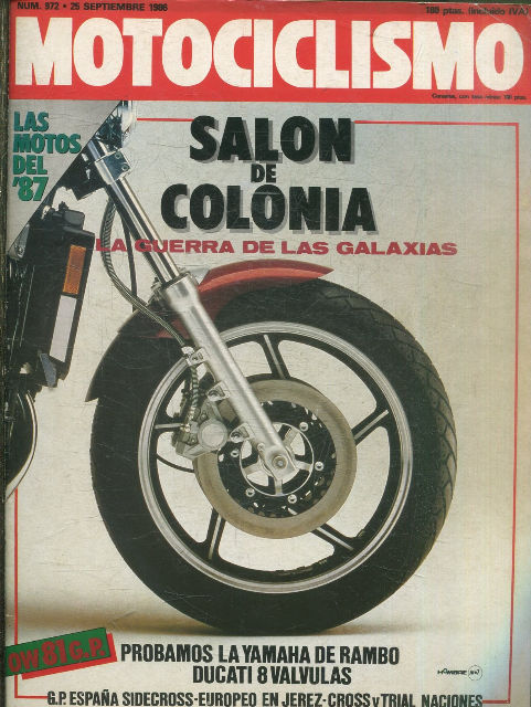 MOTOCICLISMO Nº 972. 25 SEPTIEMBRE 1986. LAS MOTOS DEL ´87.