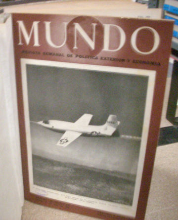 MUNDO REVISTA SEMANAL DE POLITICA EXTERIOR Y ECONOMIA. JUNIO 1948-OCTUBRE 1948, NUMS. 425-442 (LOTE DE 17 REVISTAS ENCUADERNADAS EN UN VOLUMEN).