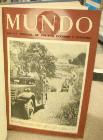 MUNDO REVISTA SEMANAL DE POLITICA EXTERIOR Y ECONOMIA. ENERO 1949- ABRIL 1949, NUMS. 452-468 (LOTE DE 17 REVISTAS ENCUADERNADAS EN UN VOLUMEN).