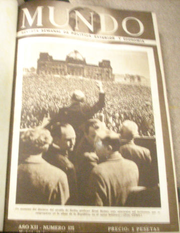 MUNDO REVISTA SEMANAL DE POLITICA EXTERIOR Y ECONOMIA. MAYO 1951- AGOSTO 1951, NUMS. 575-590 (LOTE DE 15 REVISTAS ENCUADERNADAS EN UN VOLUMEN).