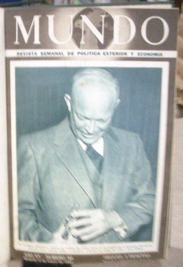 MUNDO REVISTA SEMANAL DE POLITICA EXTERIOR Y ECONOMIA. ENERO 1954- ABRIL 1954, NUMS. 713-729 (LOTE DE 16 REVISTAS ENCUADERNADAS EN UN VOLUMEN).