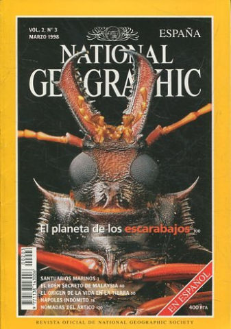 NATIONAL GEOGRAPHIC ESPAÑA. VOL. 2, Nº 3. MARZO 1998. EL PLANETA DE LOS ESCARABAJOS.