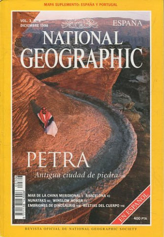 NATIONAL GEOGRAPHIC ESPAÑA. VOL. 3, Nº 6. DICIEMBRE 1998. PETRA ANTIGUA CIUDAD DE PIEDRA.