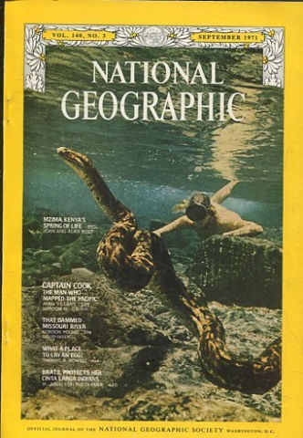 NATIONAL GEOGRAPHIC VOL. 140, Nº 3. SEPTEMBER 1971. MZIMA, KENYA'S SPRING OF LIFE. CAPTAIN COOK THE MAN WHO MAPPED THE PACIFIC.