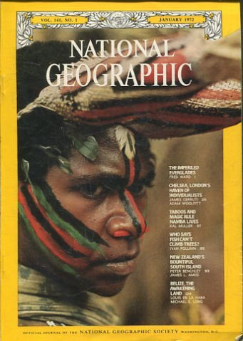 NATIONAL GEOGRAPHIC. VOL. 141, Nº 1. JANUARY 1972. THE IMPERILED EVERGLADES.