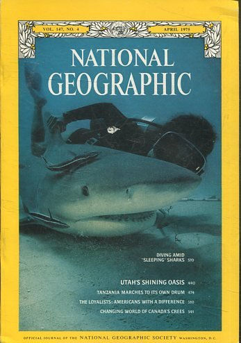 NATIONAL GEOGRAPHIC  VOL 147, No.4 APRIL 1975. DIVING AMID.