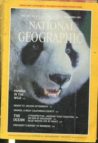 NATIONAL GEOGRAPHIC. VOL. 160, Nº 6. DECEMBER 1981. PANDAS IN THE WILD.