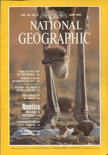 NATIONAL GEOGRAPHIC  VOL 161, No. 6 JUNE 1982. PARK AT THE TOP OF THE WORLD.