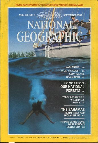 NATIONAL GEOGRAPHIC  VOL 162, No. 3 SEPTEMBER 1982. AVALANCHE!