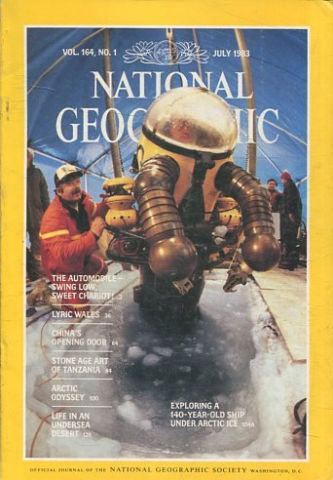 NATIONAL GEOGRAPHIC. VOL. 164, Nº 1. JULY 1983. THE AUTOMOBILE SWING LOW, SWEET CHARIOT!