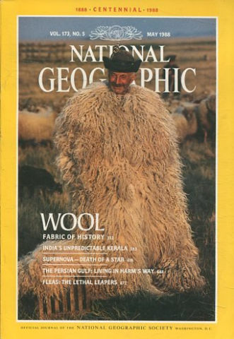 NATIONAL GEOGRAPHIC VOL. 173, Nº 5. MAY 1988. WOOL. FABRIC OF HISTORY.