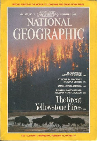 NATIONAL GEOGRAPHIC VOL. 175, Nº 2. FEBRUARY 1989. THE GREAT YELLLOWSTONE FIRES.