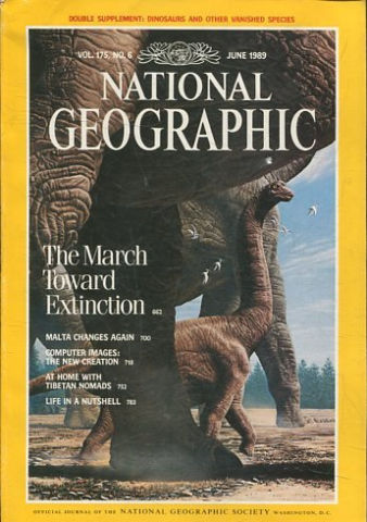 NATIONAL GEOGRAPHIC VOL. 176, Nº 6. JUNE  1989. THE MARCH TOWARD EXTINCTION.