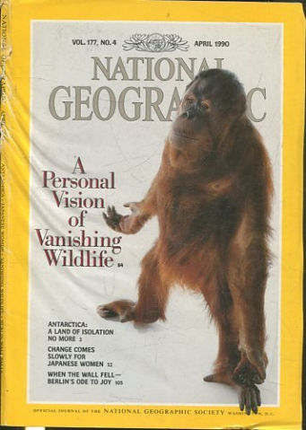 NATIONAL GEOGRAPHIC VOL. 177, Nº 4. APRIL 1990. A PERSONAL VISION OF VANISHING WILDLIFE.