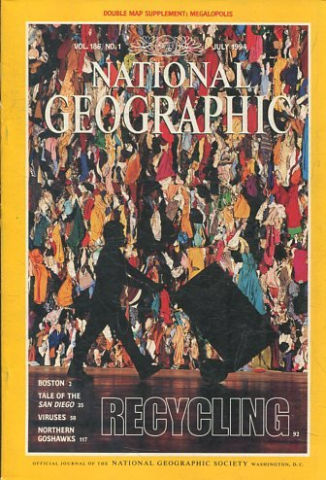 NATIONAL GEOGRAPHIC VOL. 186, Nº 1. JULY 1994. RECYCLING. BOSTON. TALE OF THE SAN DIEGO.