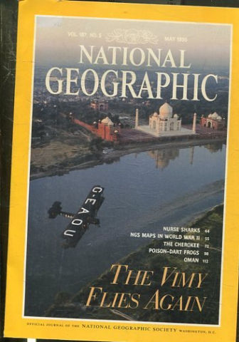 NATIONAL GEOGRAPHIC VOL. 187, Nº 5. MAY 1995. THE VIMY ELIES AGAIN.