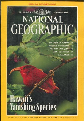 NATIONAL GEOGRAPHIC VOL. 188, Nº 3. SEPTEMBER 1995. HAWAII'S VANISHING SPECIES.