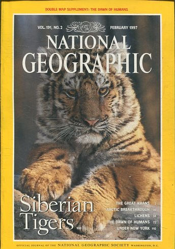 NATIONAL GEOGRAPHIC  VOL 191, No. 2 FEBRUARY 1997. SIBERIAN TIGERS.