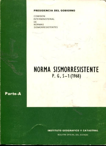 NORMA SISMORRESISTENTE P.G, S-1 (1968).