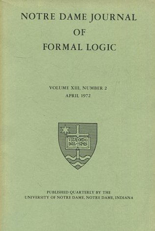 NOTRE DAME JOURNAL OF FORMAL LOGIC. VOLUME XIII, NUMBER 2, ABRIL 1972.