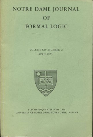 NOTRE DAME JOURNAL OF FORMAL LOGIC. VOLUME XIV, NUMBER 2, APRIL 1973.