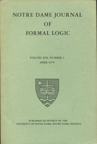 NOTRE DAME JOURNAL OF FORMAL LOGIC. VOLUME XIX, NUMBER 2, APRIL 1978.