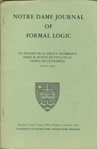 NOTRE DAME JOURNAL OF FORMAL LOGIC. VOLUME XVII, NUMBER 1, JANUARY 1976.