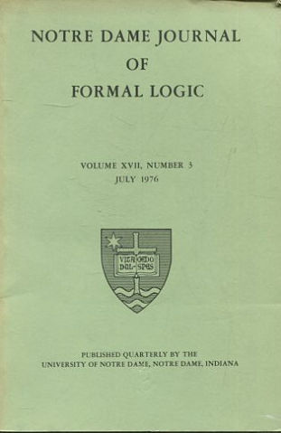 NOTRE DAME JOURNAL OF FORMAL LOGIC. VOLUME XVII, NUMBER 3, JULY 1976.