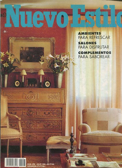 NUEVO ESTILO  Nº 208 JULIO 1995. AMBIENTES PARA REFRESCAR.