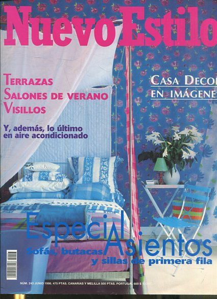 NUEVO ESTILO  Nº 243 JUNIO 1998. TERRAZAS. SALONES DE VERANO. VISILLOS.