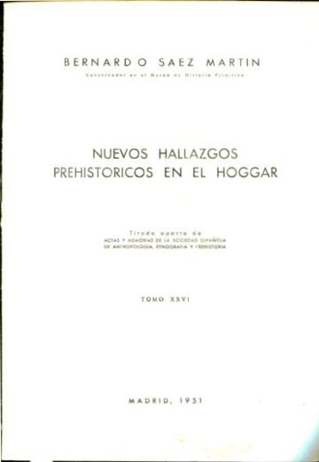 NUEVOS HALLAZGOS PREHISTORICOS EN EL HOGGAR.