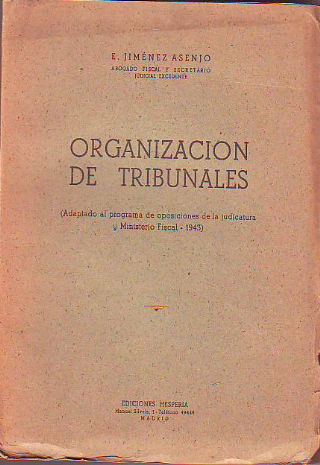 ORGANIZACION DE TRIBUNALES.