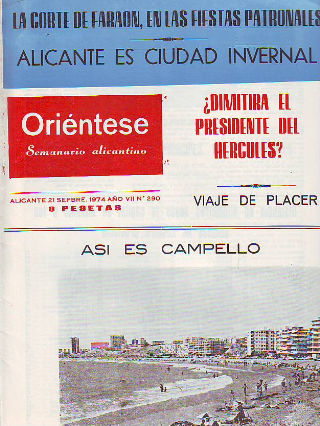 ORIENTESE SEMANARIO ALICANTINO. AÑO VIII NUMERO 290: ASI ES CAMPELLO.