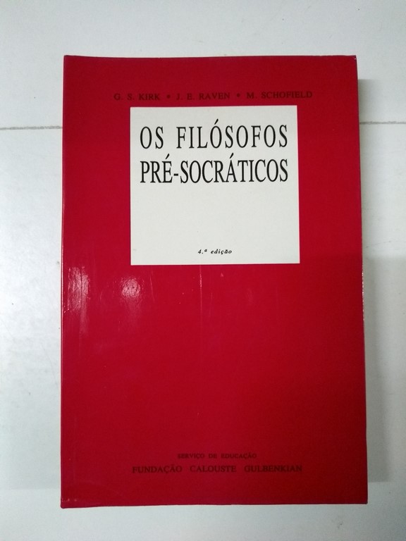 Os Filósofos Pré-Socráticos