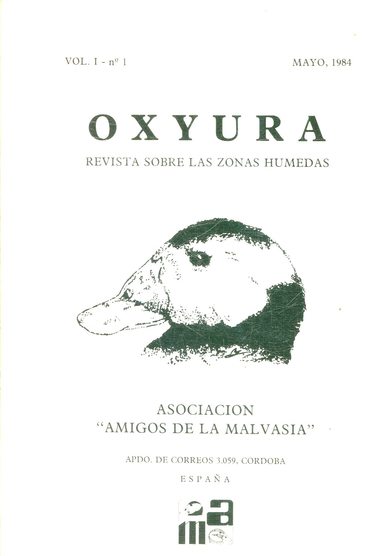 OXYURA REVISTA SOBRE LAS ZONAS HUMEDAS. . I,  1.