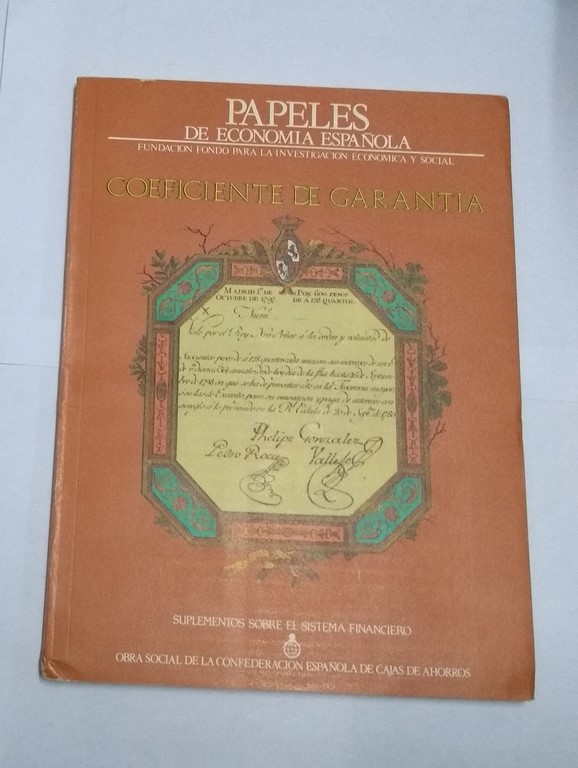 Papeles de Economía Española. Análisis financiero: Coeficiente de garantía