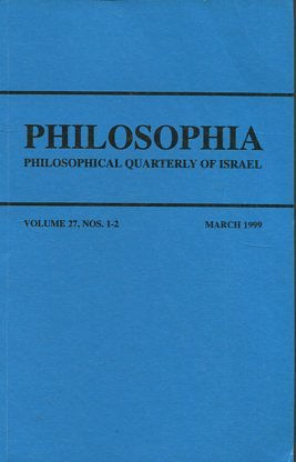 PHILOSOPHIA. PHILOSOPHICAL QUARTERLY OF ISRAEL. VOL 27, NIS. 1-2  OCTOBER 1979.