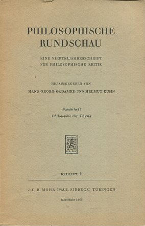 PHILOSOPHISCHE RUNDSCHAU. eine Vierteljahresschrift für philosophische Kritik.