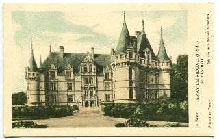 POSTAL ANTIGUA. AZAY-LE RIDEAU (INDRE-LOIRE). EL CASTILLO.