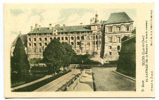 POSTAL ANTIGUA. BLOIS (LOIRE- CHER). EL CASTILLO ALA DE FRANCISCO 1º, FACHADA EXTERIOR. 1ª SERIE