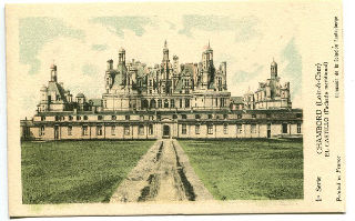 POSTAL ANTIGUA. CHAMBORD (LOIR-CHER). EL CASTILLO FACHADA MERIDIONAL. 1ª SERIE