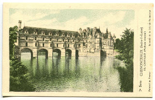 POSTAL ANTIGUA. CHENONCEAUX (INDRE-LOIRE). EL CASTILLO FACHADA ORIENTAL, 1ª SERIE