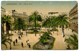 POSTAL ANTIGUA DE BARCELONA. 125. PLAZA REAL.