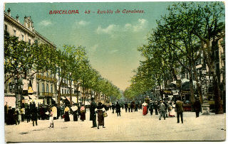 POSTAL ANTIGUA DE BARCELONA. 43: RAMBLA DE CANALETAS.