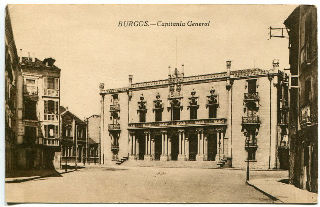 POSTAL ANTIGUA DE BURGOS: CAPITANIA GENERAL/OLD POSTCARD OF BURGOS: CAPITANIA GENERAL