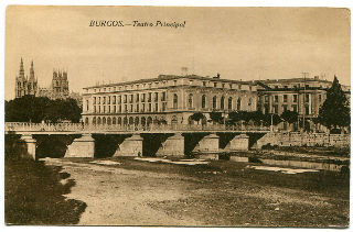 POSTAL ANTIGUA DE BURGOS: TEATRO PRINCIPAL/OLD POSTCARD OF BURGOS:TEATRO PRINCIPAL.