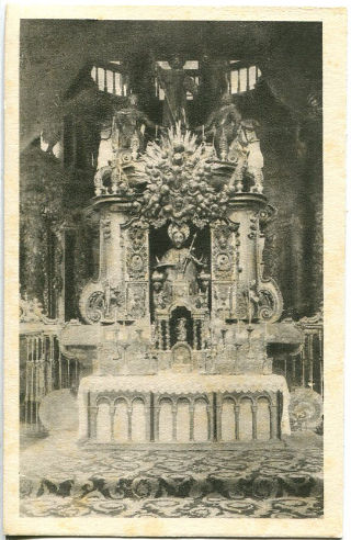 POSTAL ANTIGUA DE SANTIAGO DE COMPOSTELA: CATEDRAL, ALTAR MAYOR/OLD POSTCARD OF SANTIAGO DE COMPOSTELA: CATEDRAL, ALTAR MAYOR.