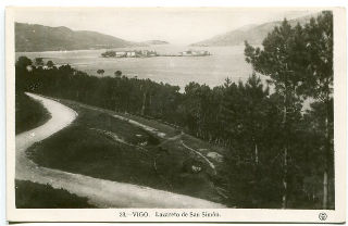 POSTAL ANTIGUA DE VIGO. 23: LAZARETO DE SAN SIMON/OLD POSTCARD OF VIGO (PONTEVEDRA).