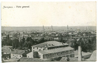 POSTAL ANTIGUA DE ZARAGOZA. VISTA GENERAL.