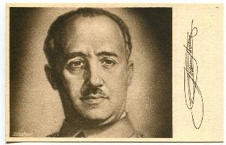 POSTAL ANTIGUA DEL GENERALISMO FRANCO/OLD POSTCARD: EL GENERALISIMO FRANCO.